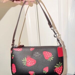 Coach Black Strawberry Print Nolita 19